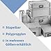 DIE BOX FABRIK Robuster Eurobehälter mit Tragegriff & Scharnierdeckel | Stapelbarer Kunststoffkoffer für Lager & Transport | Aufbewahrungsbox für Werkzeuge, Logistik & Industrie (600x400x283 mm)