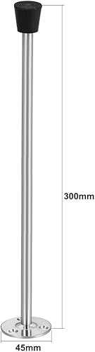 Miniatura 2 de uxcell Tope de puerta Parachoques Protector de pared Amortiguación de sonido Montaje en pared w Punta de goma 11.811 in Largo 2pcs