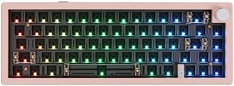 EPOMAKER EK68 65% klawiatura gamingowa Bluetooth, zestaw "zrób to sam", Hotswap Gasket Mount PCB, klawiatura mechaniczna z diodami LED skierowanymi na południe, potrójny tryb, programowalna VIA dla