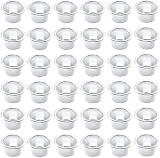 XINCHAO 36 Pcs Candle Cups Aluminium Mini Candle Stick Holder 18mm Metal Candle Holder Candlestick for Home, Wedding, Party, Dinner Decoration, Silver