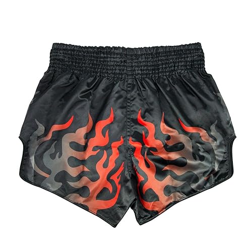 Fairtex Slim Cut Muay Thai Boxing Shorts (Black Volcano, Small) - Thumbnail 3