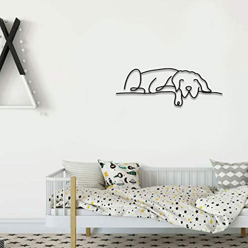 Matani Metal Dog Wall Decor | Dog Wall Art | Metal Wall Art | Metal Wall Decor | Minimalist Room & Living Room Wall Décor (Sleeping Dog) #TOP3