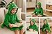 ACTLATI Toddler Dinosaur Lamb Hooded Bathrobe – Soft Flannel Robe with Tail, Belt & Pockets, Cozy Robe for Kids Ages 3-7