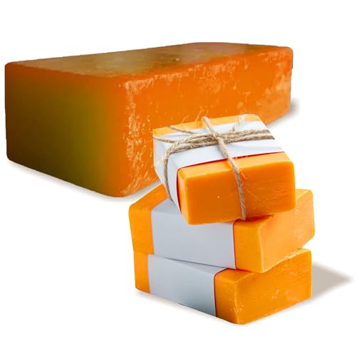 Barra Gel de ducha + Champú Sólido - Aroma Jengibre – 1200g para cortar en porciones – Shampoo sólido revitalizante y Gel de baño solido para uso diario