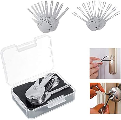 Training Unlock Tool Skill Set 30-Piece Unlocking Lock Pick Set Key Extrac 29pcs