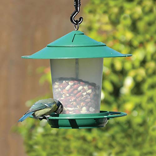 Worth Gardening by Garland Hanging Lantern Bird Seed & Nut Feeder (Grey)