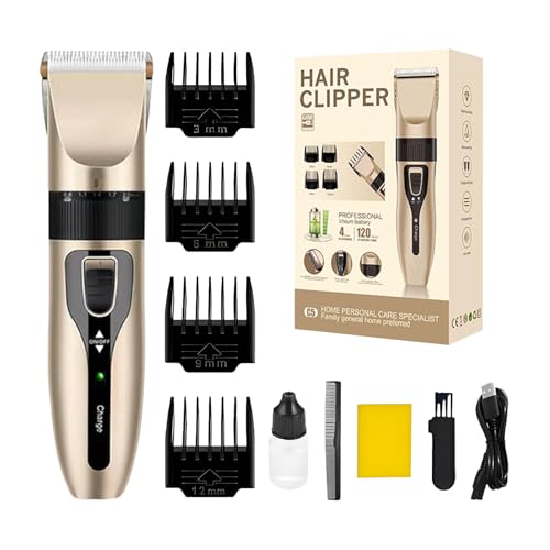 Clippers de pelo inalámbrico afeitado: cortadoras de pelo para hombres | Clippers y maquinilla de afeitar inalámbricas recargables | Forrado con edgers profesionales Kit de aseo impermeable para