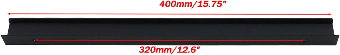 15.75 Inch Black Finger Pulls for Cabinet 30Pcs, 12.6 Inch Hole Spacing, Aluminum Alloy Edge Pulls Furniture Handle, Back Mount Concealed Handles for Cupboard, Drawer, Dresser, Wardrobe