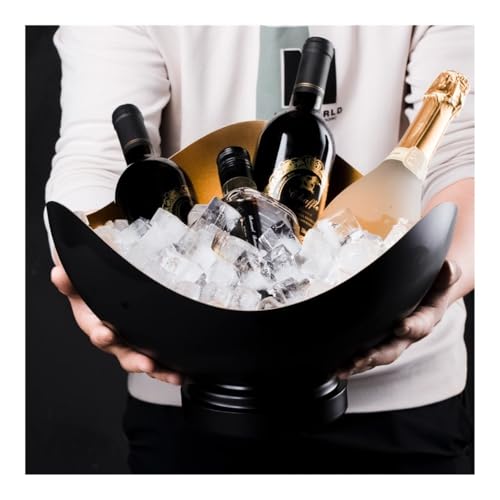 Cubo de hielo de acero inoxidable elegante para botellas de champán 4