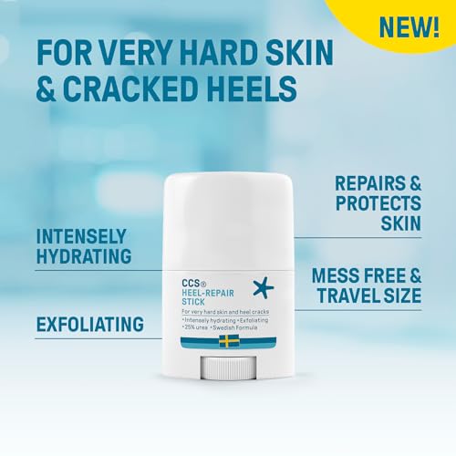 CCS Heel Repair Stick for very dry feet and cracked heels - 25% Urea effectively hydrates and softens dry feet 25ml