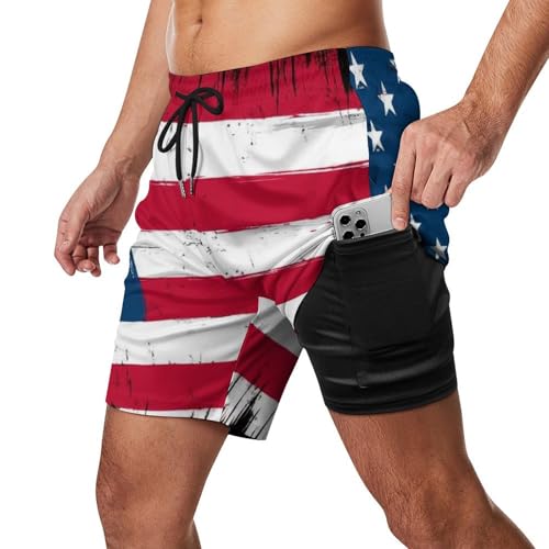 Men's Quick Dry Beach Shorts Swim Trunks with Pockets and Mesh Lining2