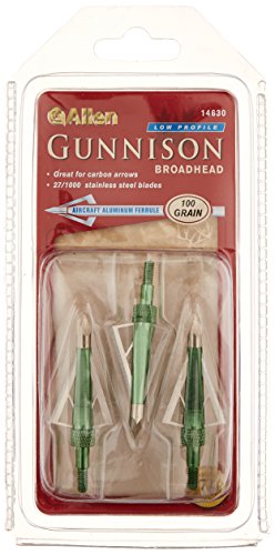 Allen Gunnison 3-Blade Chisel Tip Broadhead, 100 Grain (Pack Of 3) #TOP1