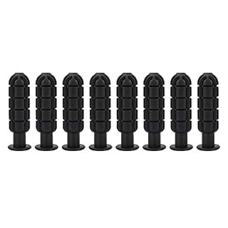 MAGT poignées de baby-foot, lot de 8, plastique noir denté