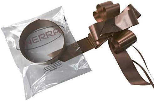 INERRA Wedding Car Decoration Kit - Large 7” Bow - 14 Loop (Ready Made Bow"NOT" Flat Packed) and 7 Metres of Satine Ribbon – Guaranteed Exact Colour Match (Brown)