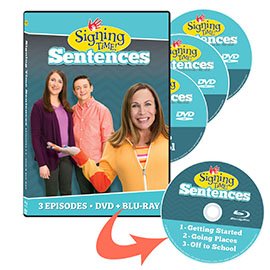 DVD Signing Time Sentences Volumes 1-3 DVD & Blu-ray Pack Book