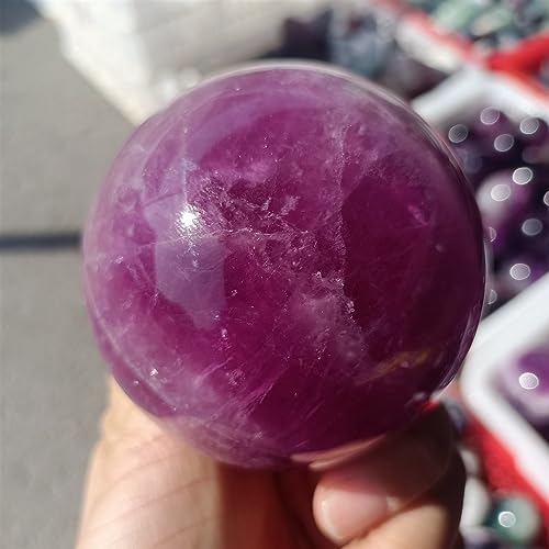 Sphère en fluorite violette 61-65mm pour décoration et lithothérapie - 3