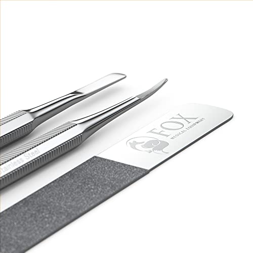 Fox Medical Equipment Ingrown Toenail Treatment Kit – Diamond File & Professional Toenail Lifter Tool – Surgical Stainless Steel Set for Pain-Free Relief, Precision Pedicure & Safe Nail Care - Thumbnail 5