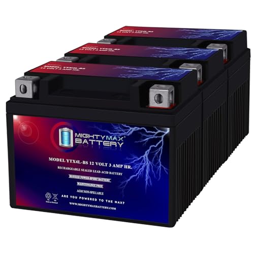 Mighty Max Battery YTX4L-BS 12 VOLT 3AH Motorcycle Battery Replaces