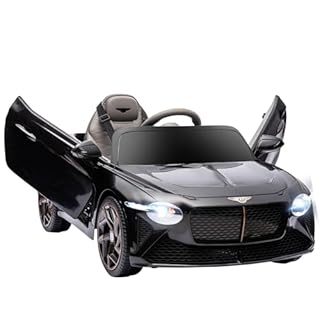 HOMCOM Bentley Bacalar Licensed, 12V Kids' Electric Ride-On with Remote Control, Battery Powered Electric Car for Kids with Suspension Wheels, Horn, Lights, for Ages 3-5 Years - Black