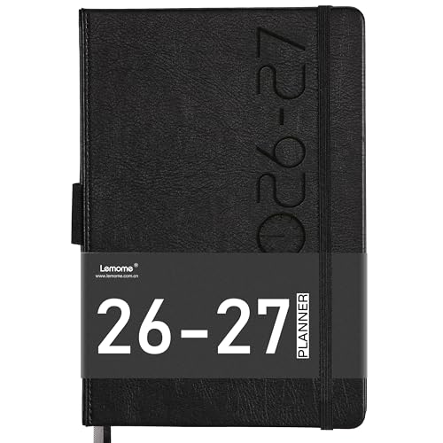2026-2027 Planner - Planner 2026-2027 with Pen Loop, Jul 2026 - Jun 2027, to Achieve Your Goals & Improve Productivity, Thick Paper, 40 Note Pages, Inner Pocket, 5.75" x 8.25" - Black