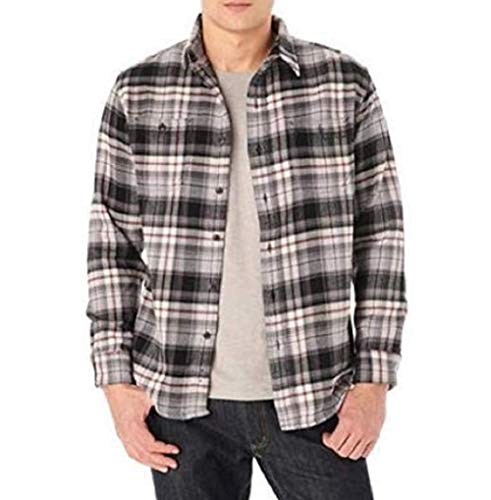 G.H. Bass & Co Mens Long Sleeve Flannel (Castle Rock, Medium)
