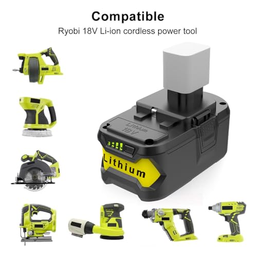 Energup-2Pack-65Ah-Battery-for-Ryobi-18V-Battery-for-Ryobi-ONE-18V-Lithium-Ion-Battery-P108-P102-P103-P104-P105-P107-P109-P122-P190-for-18V-Ryobi-Battery-2Port-18V-Ryobi-Battery-Charger
