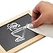 Juvale Mini Chalkboard Signs with Stand - 6-Pack Wood-Framed Tabletop Chalkboard Sign, 7x7x4 in (6x4 in Writing Area), Black - Reusable Double-Sided Boards for Weddings, Coffee Shops & Events