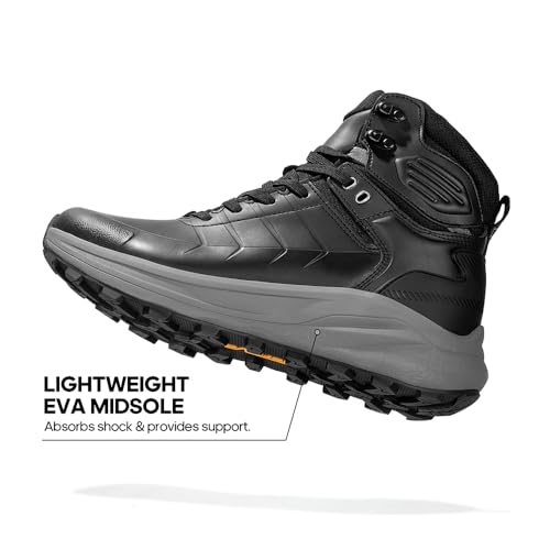 Nortiv 8 N245-OU2HB2AX11-AA02MI-304113626974 Men'S Waterproof Hiking Boots Lightweight Non-Slip Outdoor Ankle Trekking Boots,Size 10.5,Black,Snhb241M thumb #1