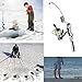 Mini Fishing Rod Micro Fishing Rod Elastic Fishing Rod Spinning Wheel Reel Combos Portable Mini Steel Ice Fishing Rod for River, Lake, Ice Fishing