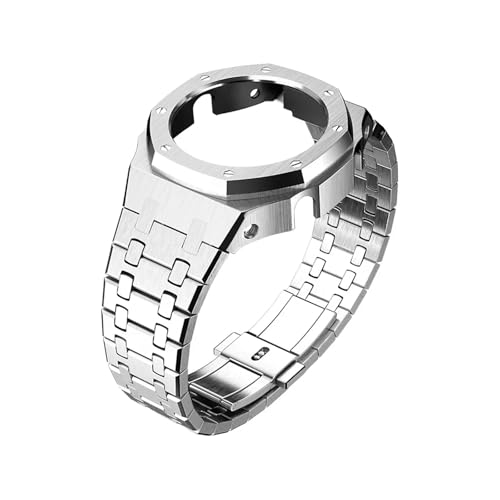 �����X�e�����X���P�[�X�l�W�x�[�������L�b�g�ɓK������Casio GA-2100 GMA-S2100/GA-210 GA-B2100(Silver,For GAB2100)