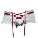 Banana Bucket Men's Sexy Lingerie Cotton Tie Rope Cute Boxer Brief Underwear Panties (US L = Asian Tag 2XL, Grey#1)
