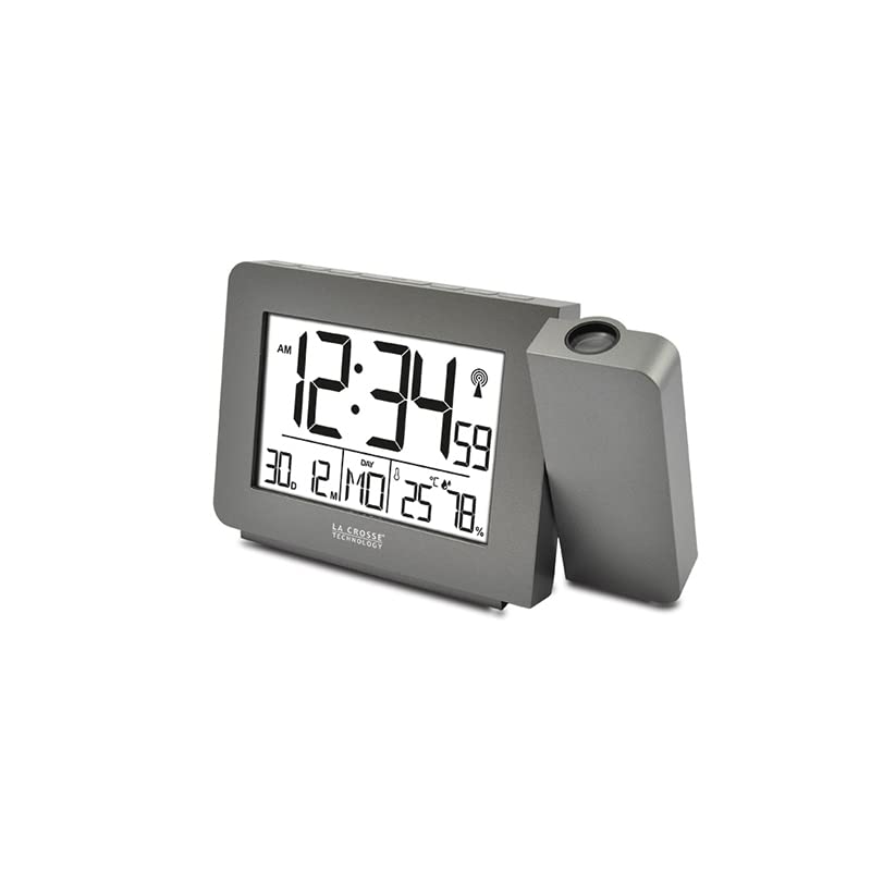 La Crosse Technology - WT522 Réveil Radio-piloté avec projection - Gris La Crosse Technology - WT522 Réveil Radio-piloté avec projection - Gris