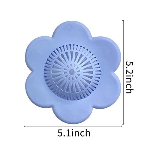 Wild Tribe Bathtub And Shower Drain Protectors With Suction Cups Easiest Hair Catchers Soft Silicone 4 Flower #TOP1