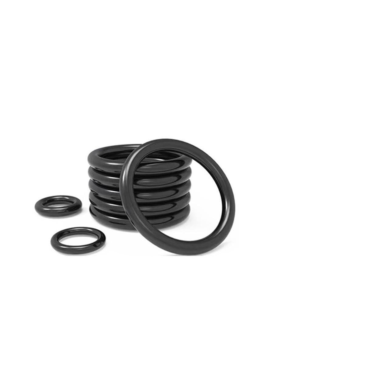 2 Unidades Junta tórica de Caucho Fluorado Negro FKM, 5.3x380x390.6mm