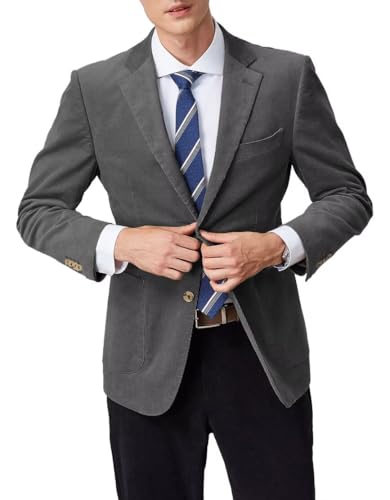 Mens Blazer Peak Lapel Suit Jacket Tweed Herringbone Sports Jackets for Men Slim Fit Business Casual Sports Coat