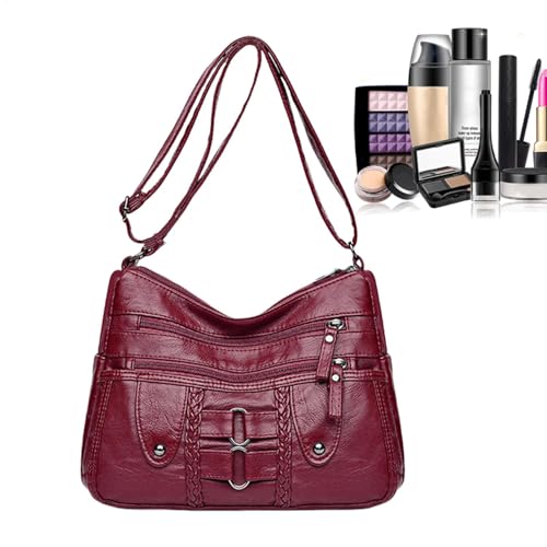 Sac à bandoulière pour femme finitions soignées et sangle réglable rouge