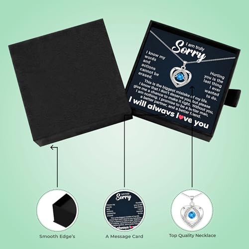 Im Sorry Gifts for Her Apology Present for Wife or Girlfriend| I'm Sorry Please Forgive Me| Broken Heart Lets Start Over Jewelry Forgiveness Present3