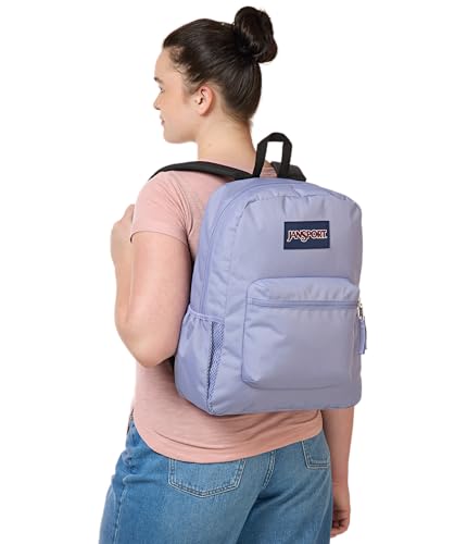 Image of JanSport Cross Town Backpack - Simple Bag for Everyone with 1 Main Compartment, Front Utility Pocket - Premium Class Accessories - Lavender Ash