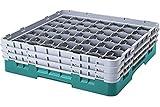 Cambro 49S1114 Camracks Polypropylen Rack für 6.2cm Durchmesser Stiel und Bechergläser, Türkis, 1/1 Grösse, 49 Fächer, 29.8cm Höhe, 2 Stück