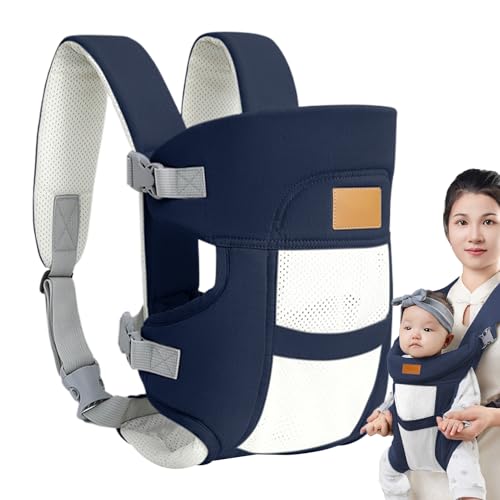 Ergonomisk barnbärare, Baby Chest Carrier, Lätt barnbärare, All-position lätt mysig wrap sling höftstöd för rese vandring bilturer inomhus