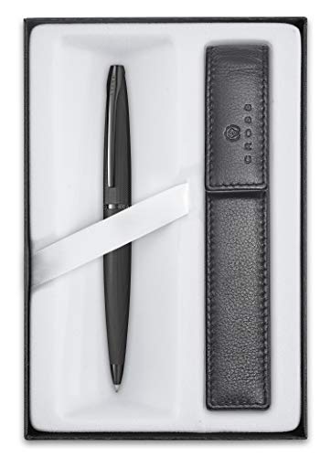 Cross ATX coffret de 2 stylos à bille et étui noir, le cadeau idéal