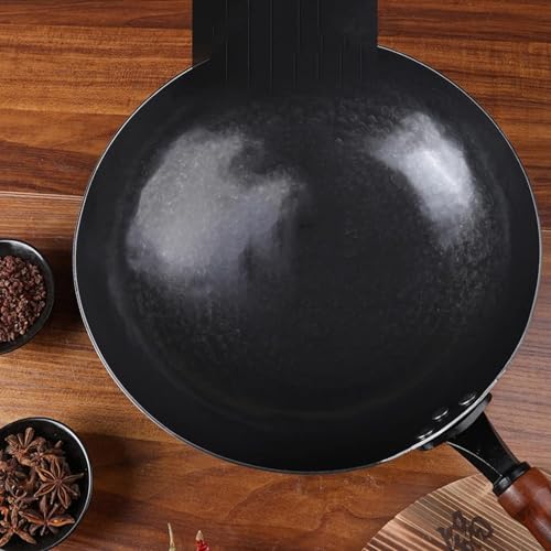 Wok de hierro tradicional martillado a mano 36cm miniatura 7