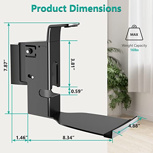 Wali Speaker Wall Mount Brackets For Sonos Play 5 Gen2 (1 Pack, Black) #TOP1