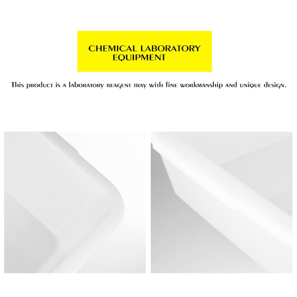 SOLUSTRE 3PCS Reagent Tray Acid Alkali Resistance Chemical Experimental Apparatus