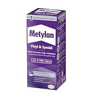 Metylan Vinyl und Spezial, Tapetenkleister für Struktur-, Präge-, und Vinyltapeten, optimale Anstrichstabilität und einfaches Ausrichten, Kleister mit hoher Ergiebigkeit, transparent, 1x180g