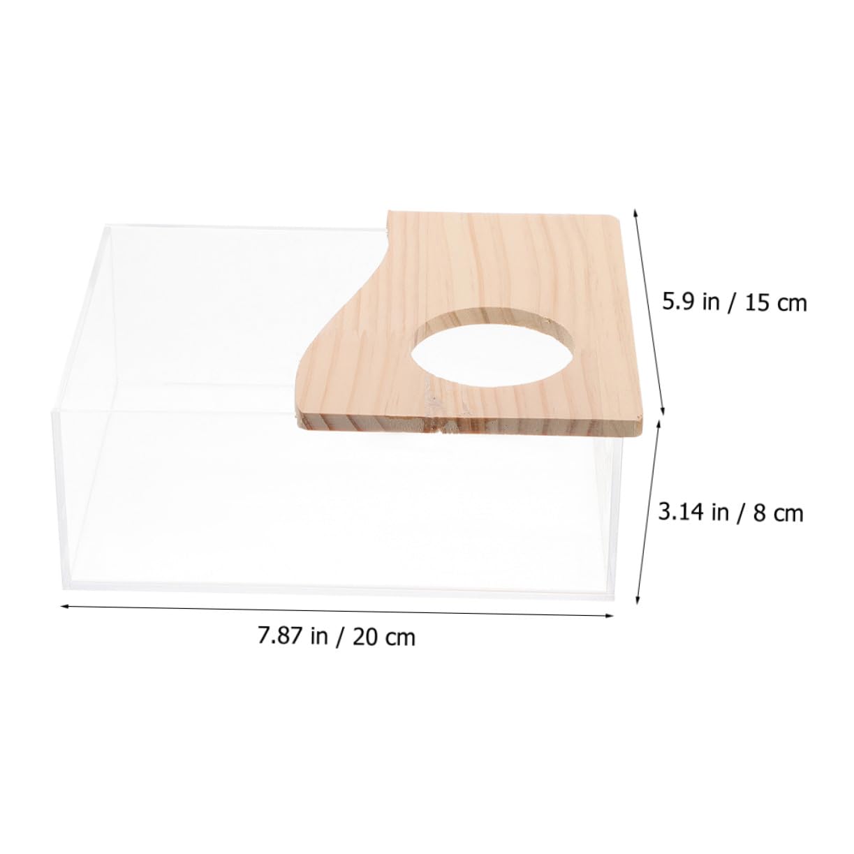 2 Stück Acryl Sandbad für Hamster und Meerschweinchen Glatte Oberfläche Sicher zum Baden und Spielen Transparent für Zuhause oder Zoohandlung