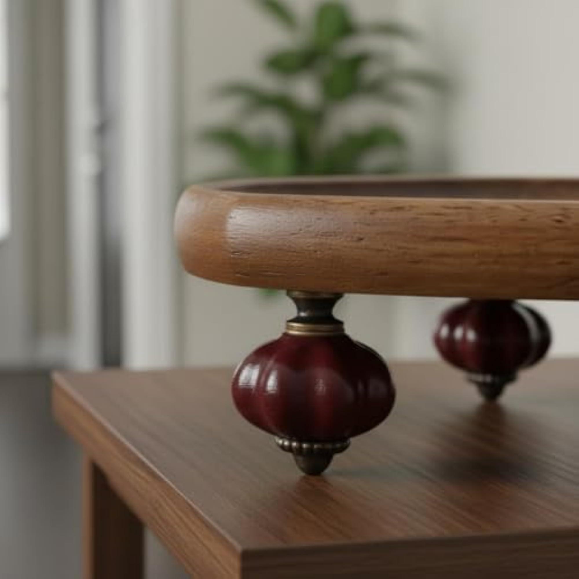 Wooden Display Tray Retro Design Vanity Organizer
