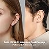 10k Real Gold Stud Earrings for Women, Moissanite Stud Earrings for Men Women, Lab Created Solitaire Round Brilliant Moissanite Studs Earring Jewelry for Men Gold in Secure Screw-backs 1.60cttw 6mm - Image 4