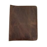 Hide & Drink, Rustic Leather Journal Cover (8.5 x 11 in.), Refillable Moleskine Cahier XXL, Handmade :: Bourbon Brown