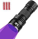 LE Linterna UV Alta Potencia 21 LED, Linterna Ultravioleta Portátil Linterna de Mano Detectar Manchas de Orina de Mascotas, Luz Ultravioleta 395nm Incluida 3 AAA Pilas